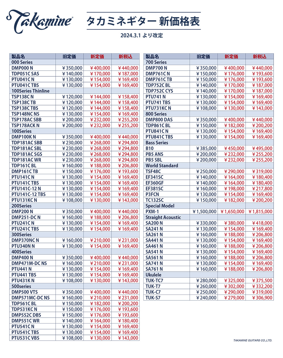 https://www.takamineguitars.co.jp/blog/2024%E6%96%B0%E4%BE%A1%E6%A0%BC%E8%A1%A8.jpg